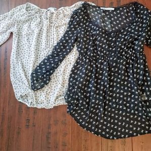 Bundle of 2 small sheer tops